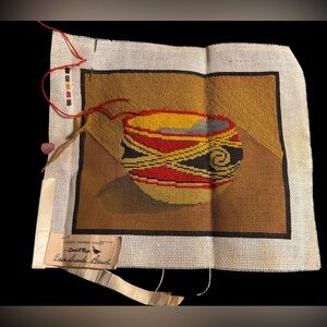 Vintage Robert Chapman Cross Stitch 10.5”x10.5” inch  Unfinished unframed